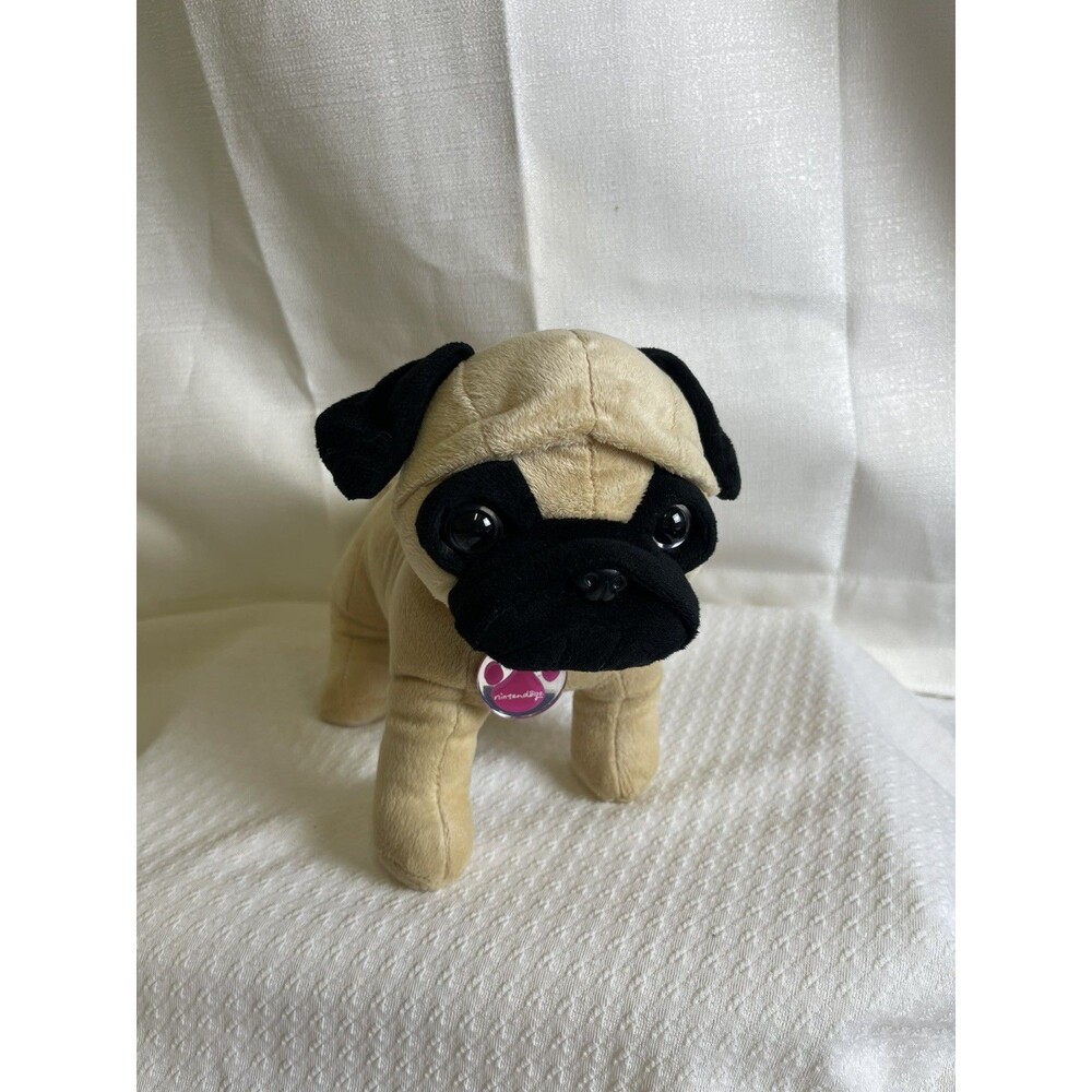 Nintendo Nintendog Pug Plush Stuffed Animal Talking Sound 2008 DS Works